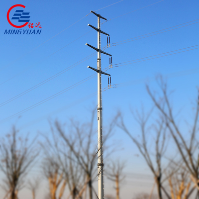 110kv گالوانیزه گالوانیزه قطب شش ضلعی 9 متر