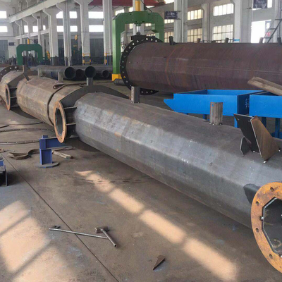 110kv گالوانیزه گالوانیزه قطب شش ضلعی 9 متر