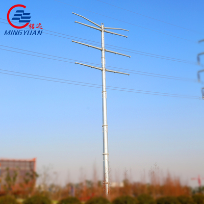 قطب فولادی برق هشت ضلعی 11kv توزیع برق داغ