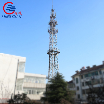برج سلولی گالوانیزه مثلثی خود نگهدار 30 متر 45 متر 60 متر آنتن انتقال GSM Q355B