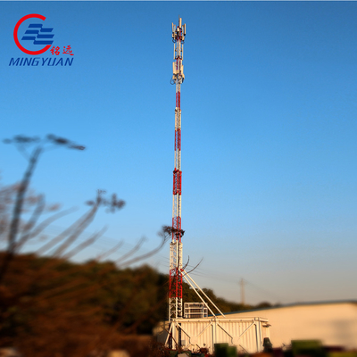 برج سلولی گالوانیزه مثلثی خود نگهدار 30 متر 45 متر 60 متر آنتن انتقال GSM Q355B