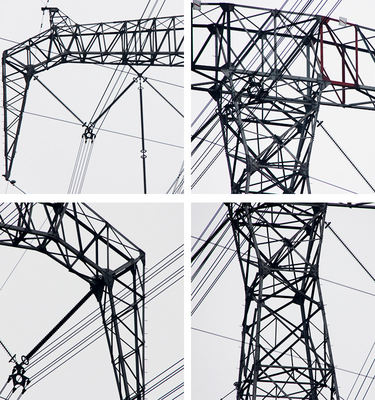برج انتقال برق 330kv / برج برق ولتاژ بالا فولاد